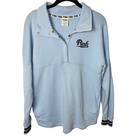 PINK Victoria's Secret Sweaters - PINK 1/4 Snap Pullover Sweatshirt